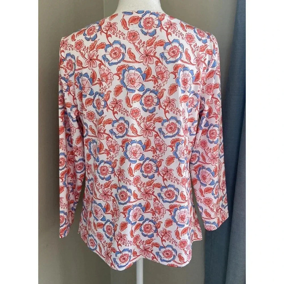 Vineyard Vines Swim Rash Guard Long Sleeve Blue Pink Medium M - Picture 2 of 3